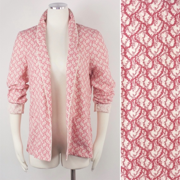 Scotch & Soda Jackets & Blazers - Scotch & Soda Feather Print Pink Smoke Jacket Sz 4
